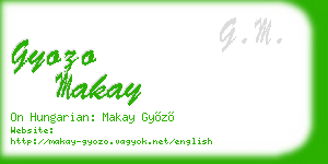 gyozo makay business card